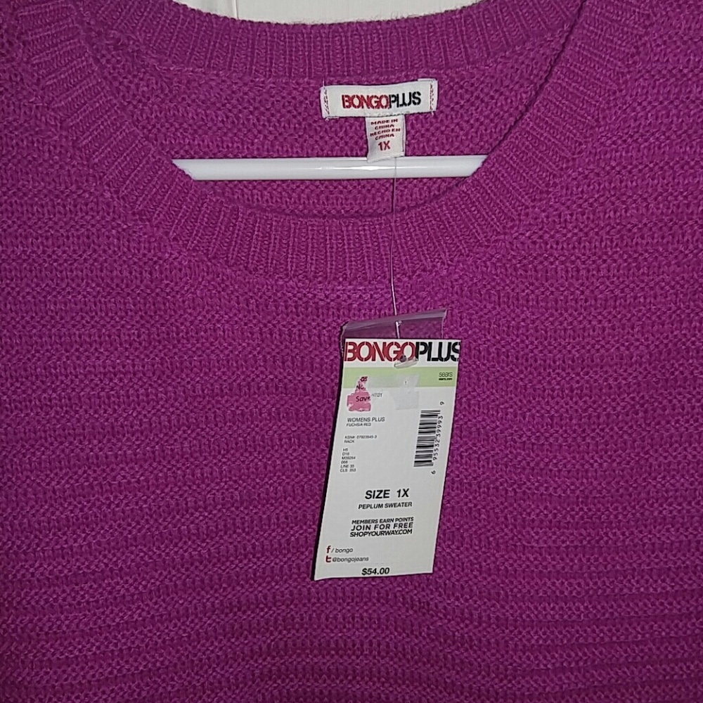 Super Cute Peplum Sweater - Picture 2 of 3